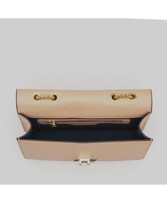 Leather Crossbody Purse Shoulder Bag  with Gold Chain Strap Evening Clutch Style