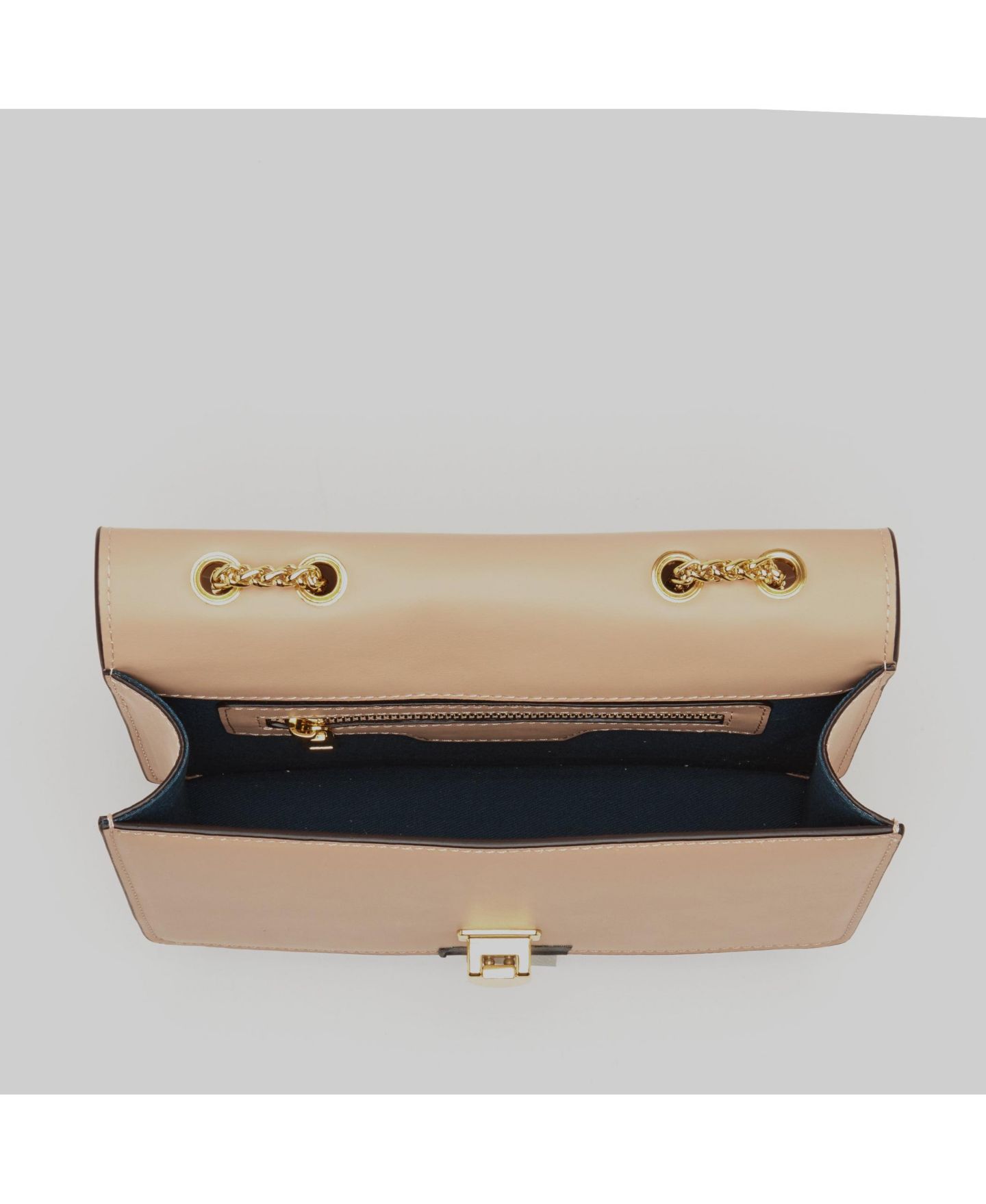 Женская сумка SUSU Leather Crossbody Purse Shoulder Bag with Gold Chain Strap Evening Clutch Style, цвет: Бежевый / Рыжевато-коричневый — фото 8