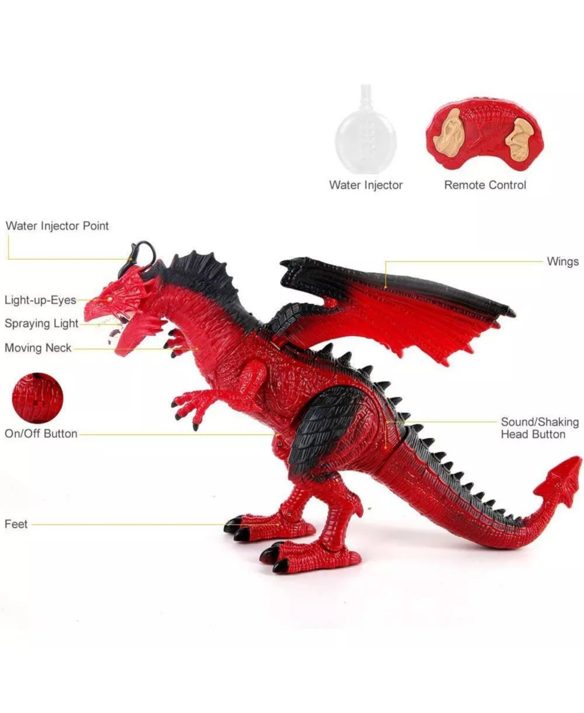 Contixo DR3 Rc Dragon Dinosaur Toy