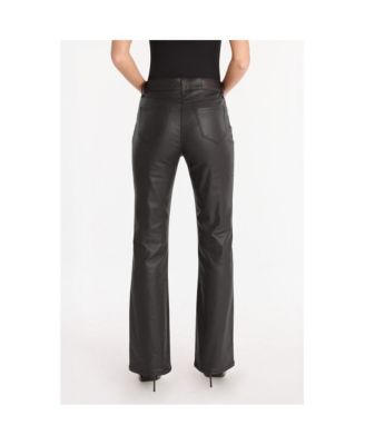 Women's Aria Coated Flare Jean - Merlot