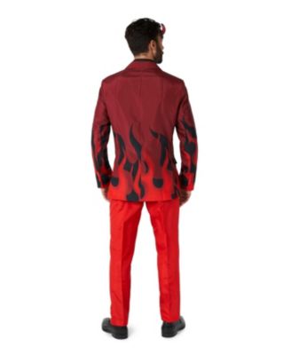 Men's Devil Costume - Slim Fit Suit - Red and Black