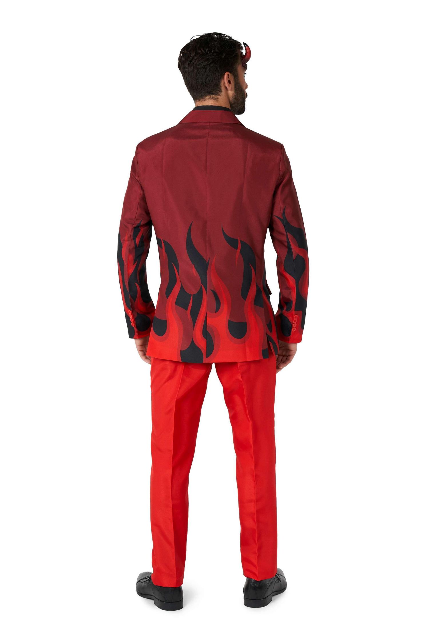 Men's Devil Costume - Slim Fit Suit - Red and Black