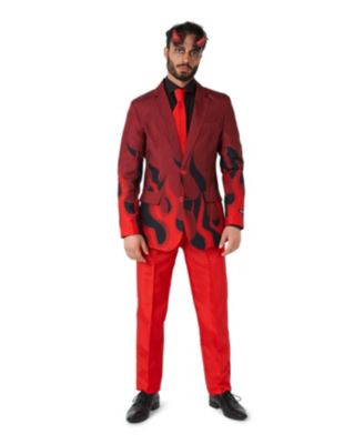 Men's Devil Costume - Slim Fit Suit - Red and Black
