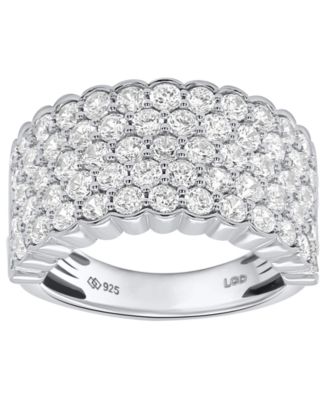 Lab-Grown Diamond Ring (3.ct. t.w.) in 14k Gold Plated Sterling Silver