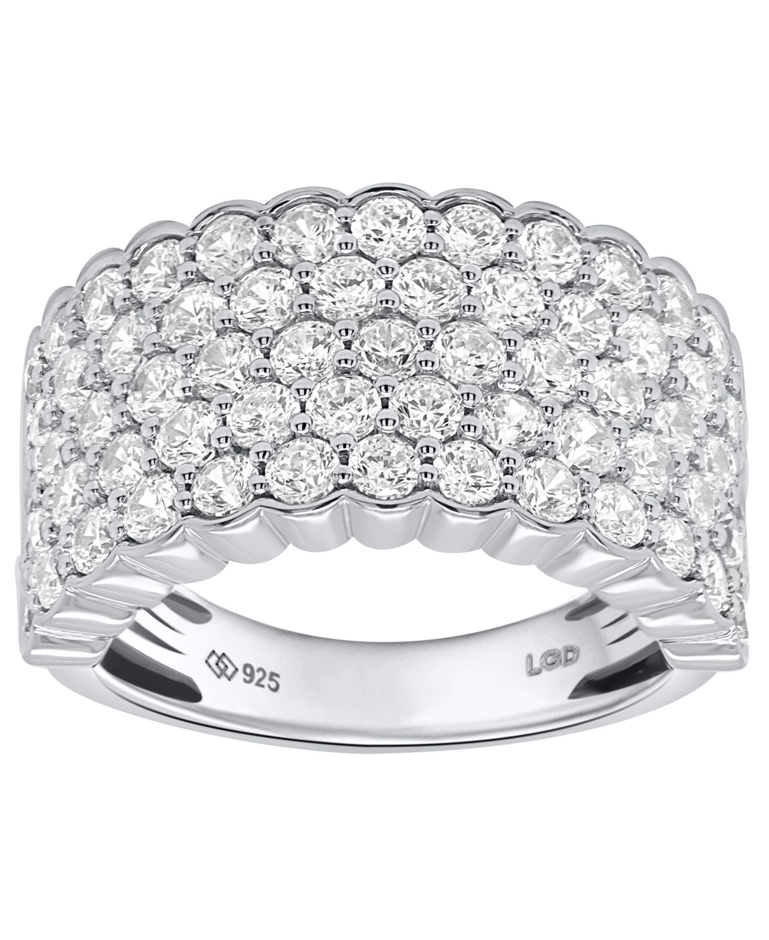 Lab-Grown Diamond Ring (3.ct. t.w.) in 14k Gold Plated Sterling Silver