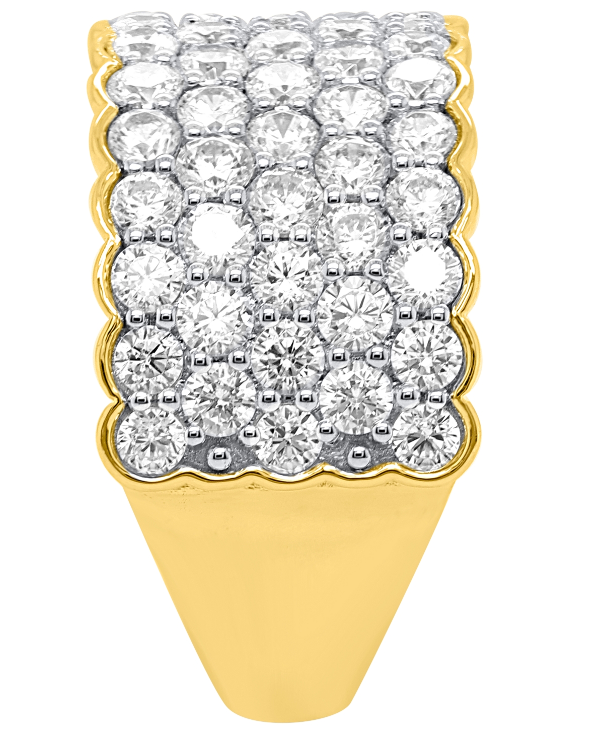 Forever Grown Diamonds Lab-Grown Diamond Ring (3.ct. t.w.) 14K Gold Plated Sterling Silver