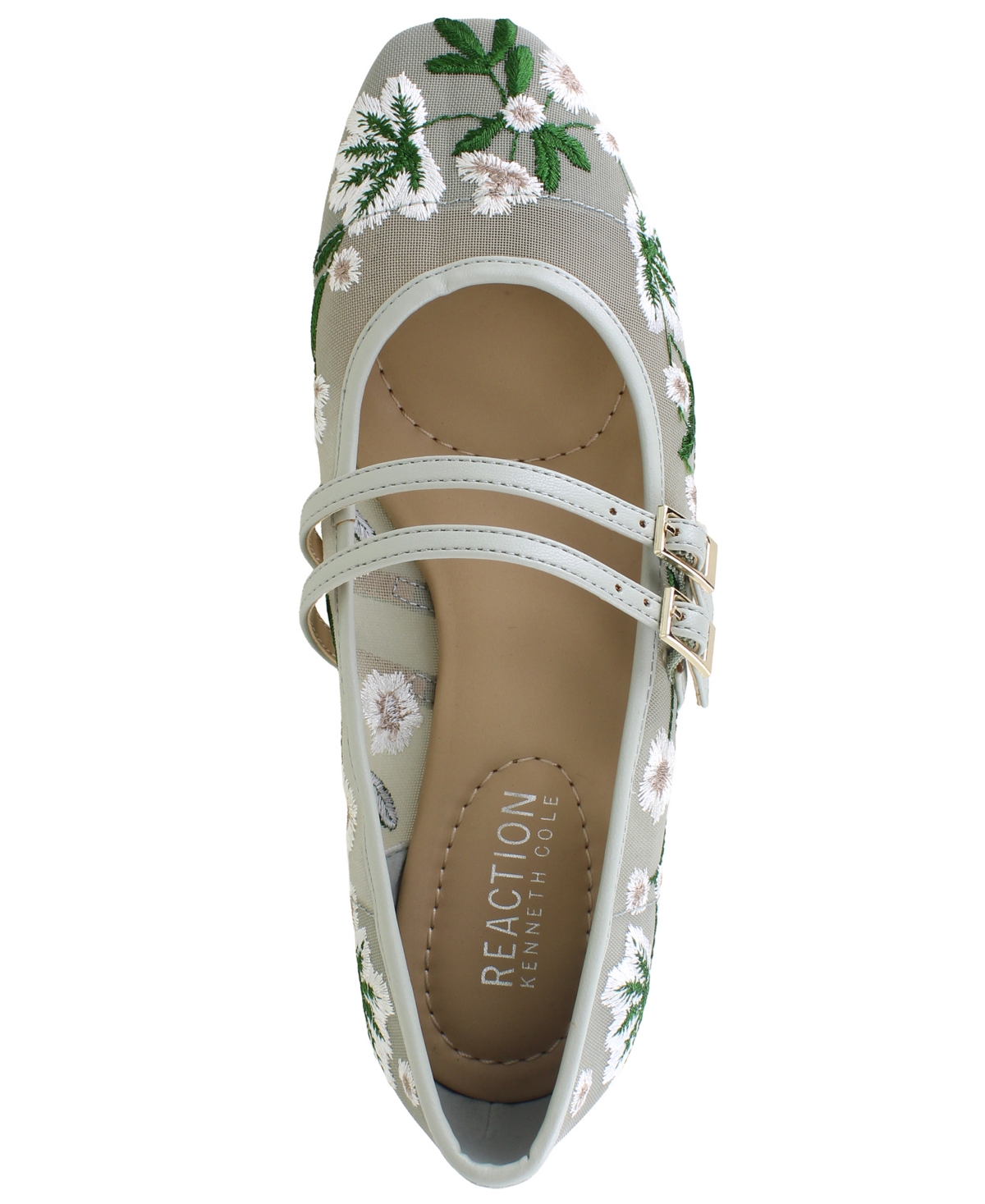 Kenneth Cole Reaction Malibu Nites Mary-jane Ballet Flat In Gray