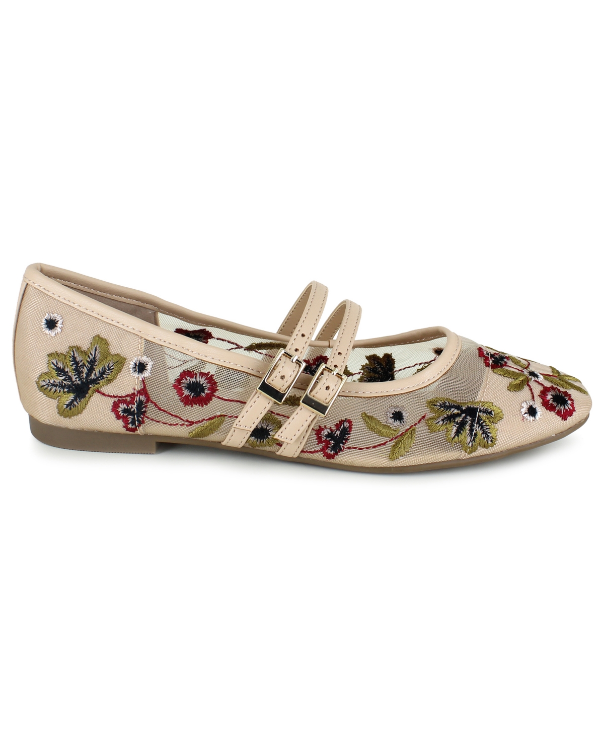 Kenneth Cole Reaction Malibu Nites Mary-jane Ballet Flat In Neutral