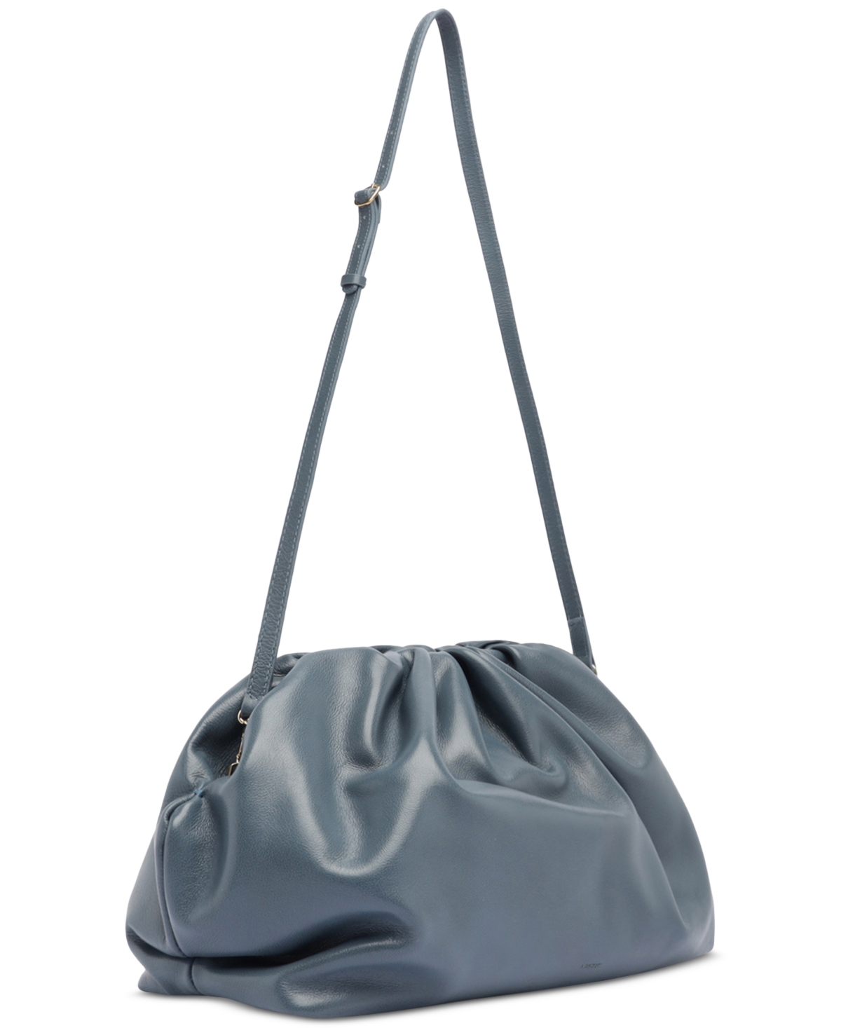 Arezzo Elizabeth Mini Leather Snap Button Handbag In Blue