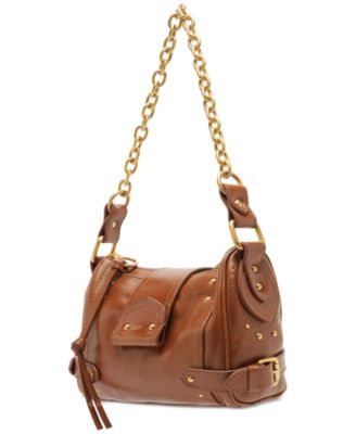 Gio Medium Chain Strap Leather Shoulder Handbag