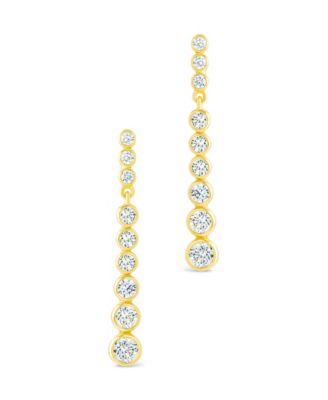 Sterling Silver Ianthe Brilliant Cut CZ Dangle Earrings