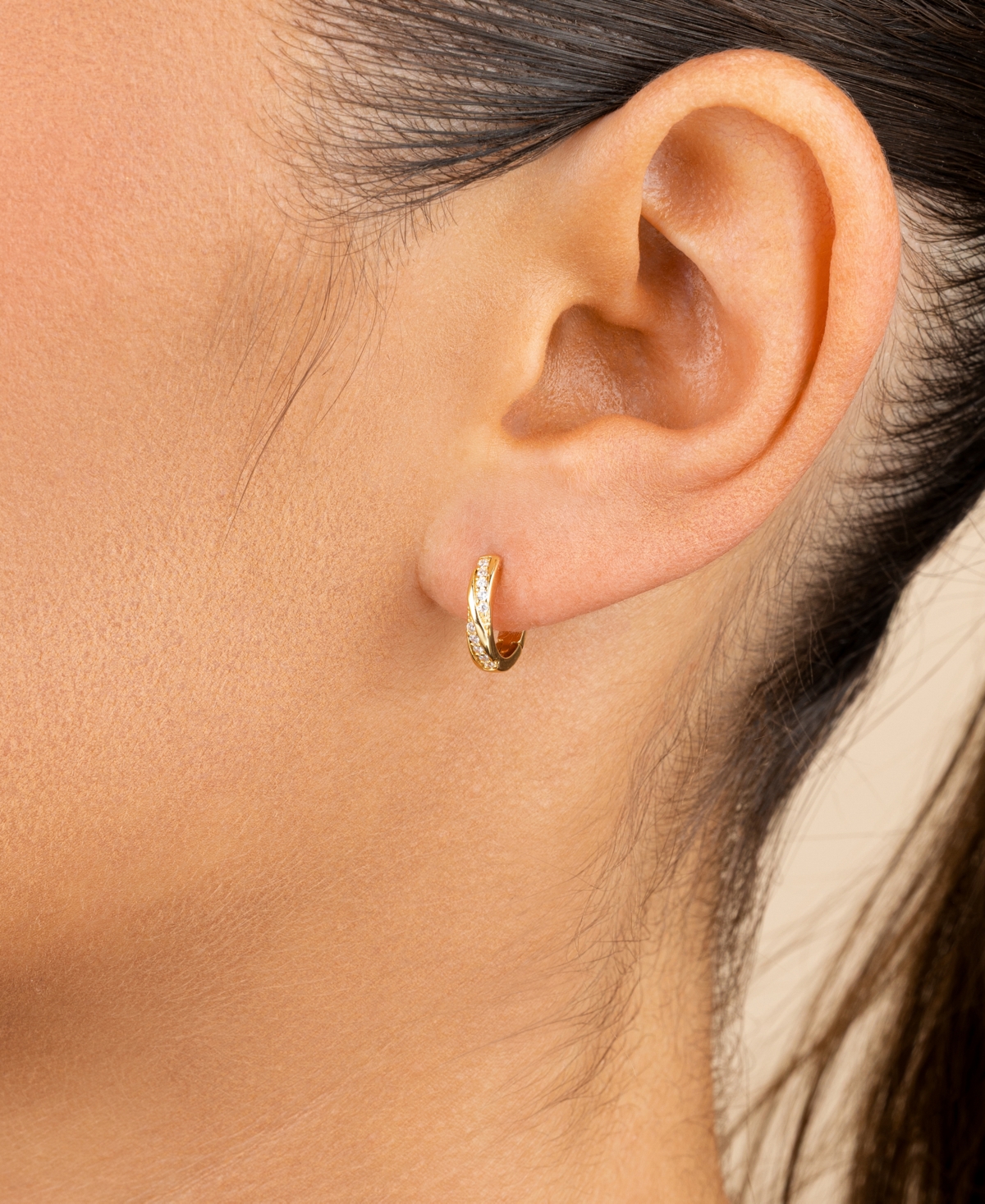 Sterling Forever Silver Adelise Micro Hoops