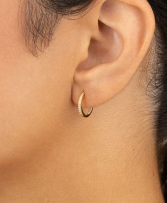 Sterling Silver Lilia CZ Infinity Hoops - .5"