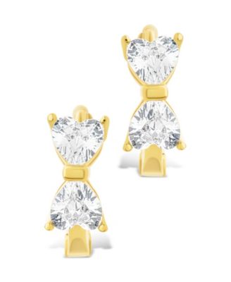 Sterling Silver Ravenna CZ Micro Hoop Earrings