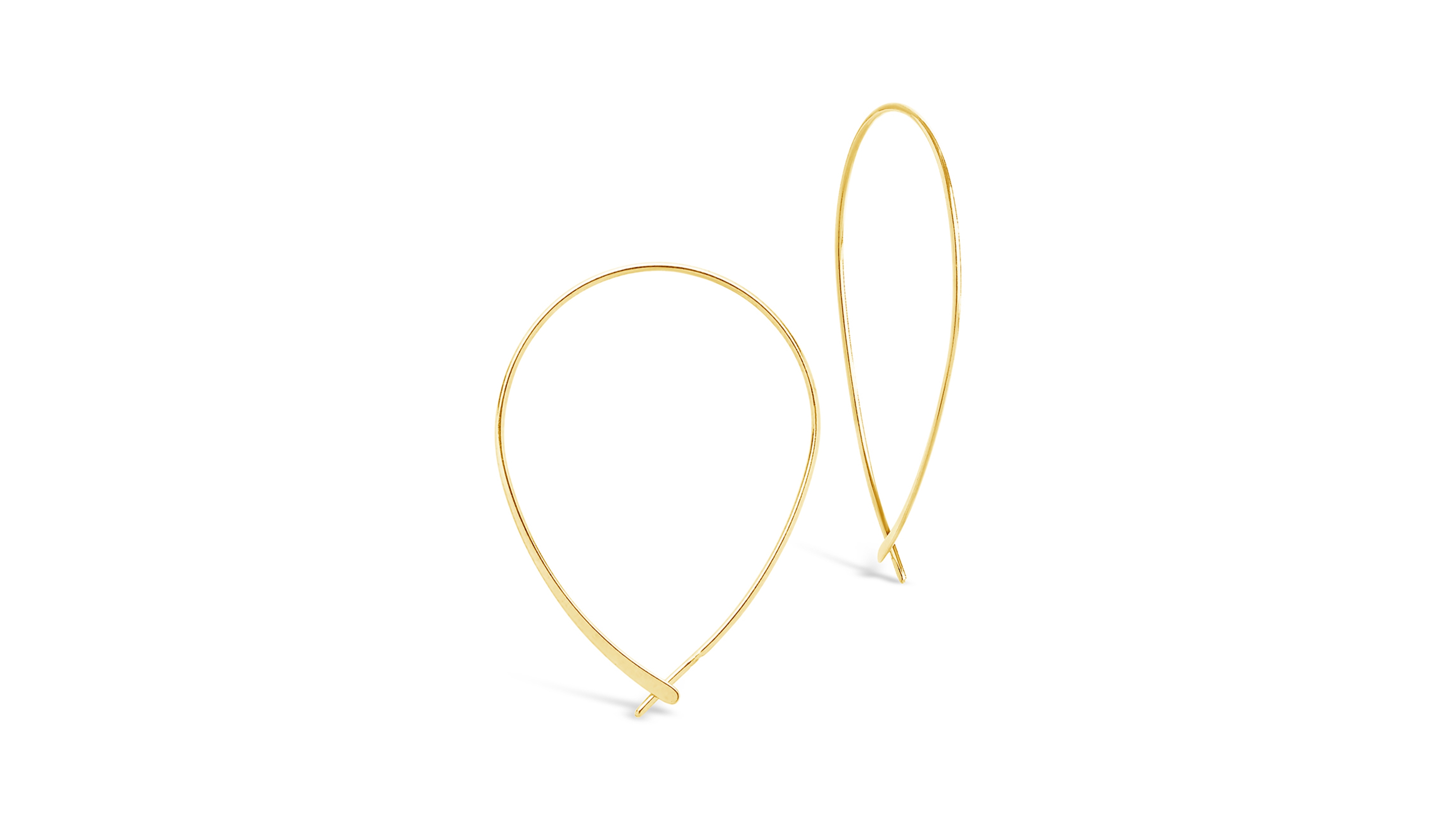 Sterling Forever Silver Delicate Threader Hoop Earrings