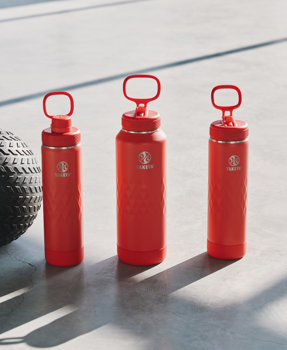 Takeya Sport 22 Oz. Triple-insulated Water Bottle With Spout Lid In Red