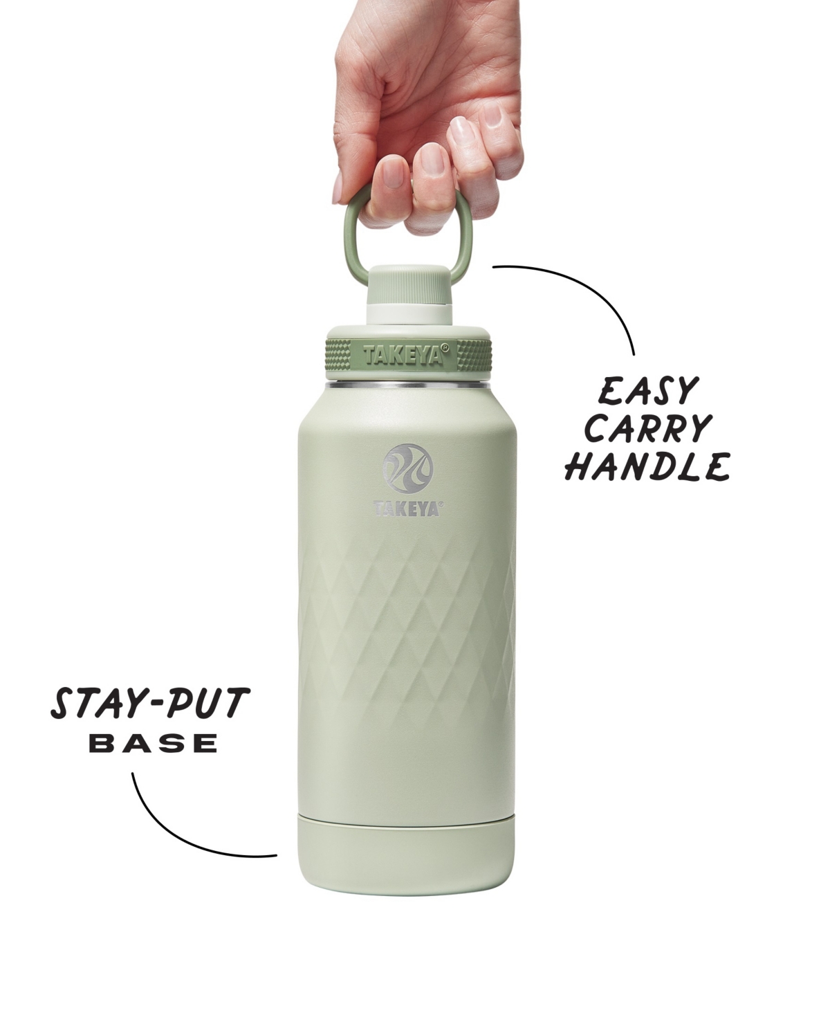 Takeya Sport 32 Oz. Triple-insulated Water Bottle With Spout Lid In Green