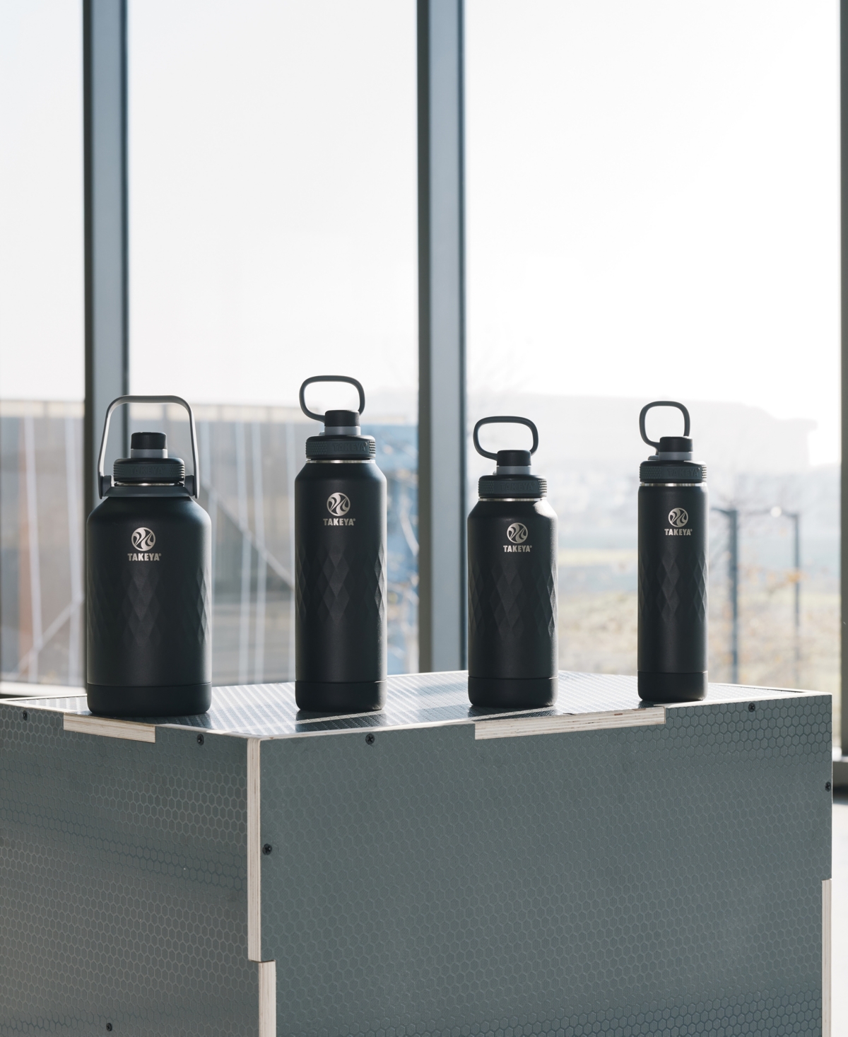 Takeya Sport 32 Oz. Triple-insulated Water Bottle With Straw Lid In Black