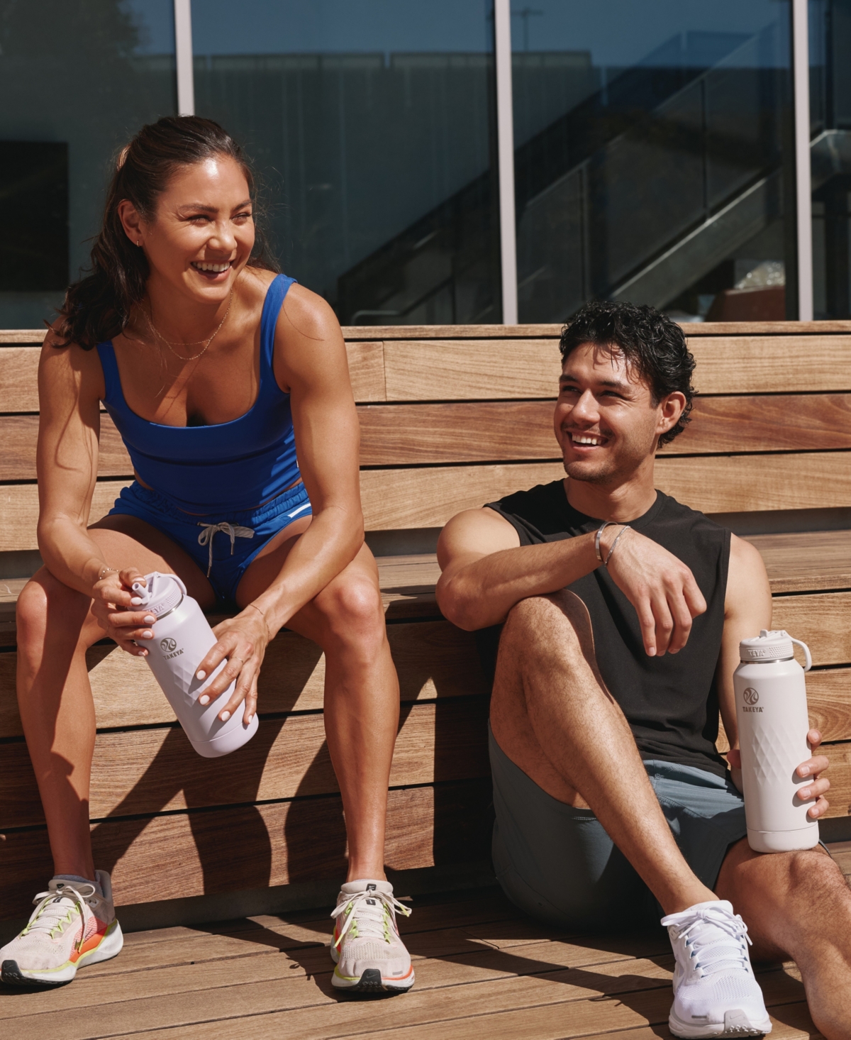 Takeya Sport 40 Oz. Triple-insulated Water Bottle With Straw Lid In Brown