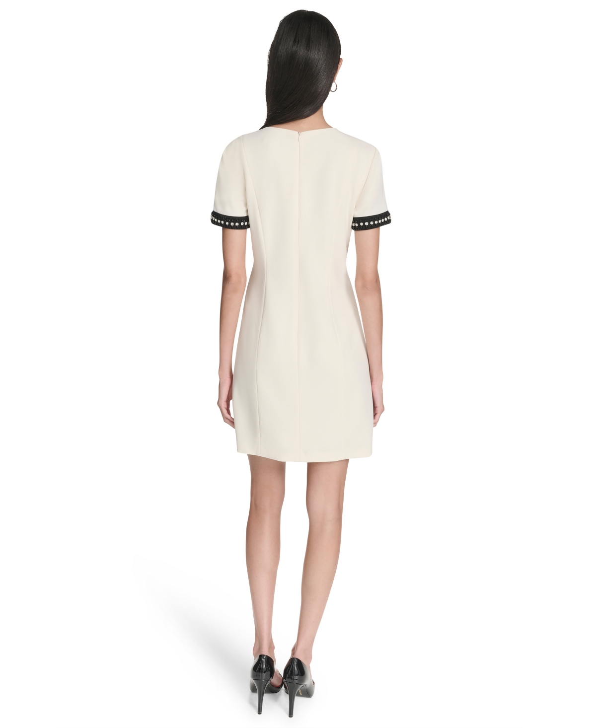 Halston Women's Crewneck Mini Dress In White