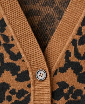 Women's Leopard Knit Cardigan