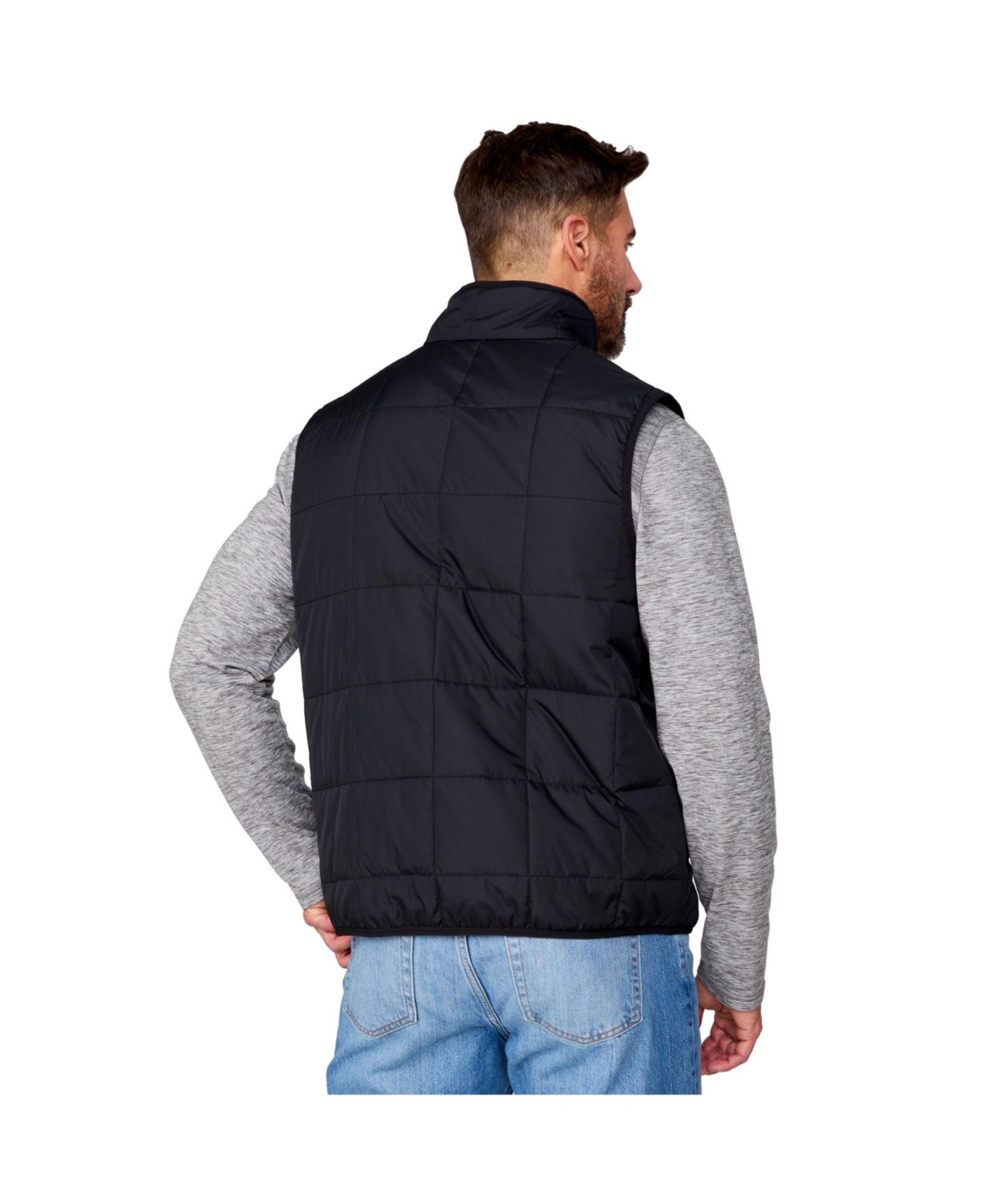 Мужской жилет Free Country Maple Creek IV Box Quilted Puffer, цвет: Чёрный — фото 4