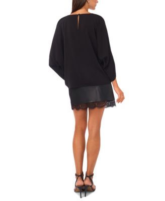 Women's Dolman 3/4-Sleeve Round Neck Top