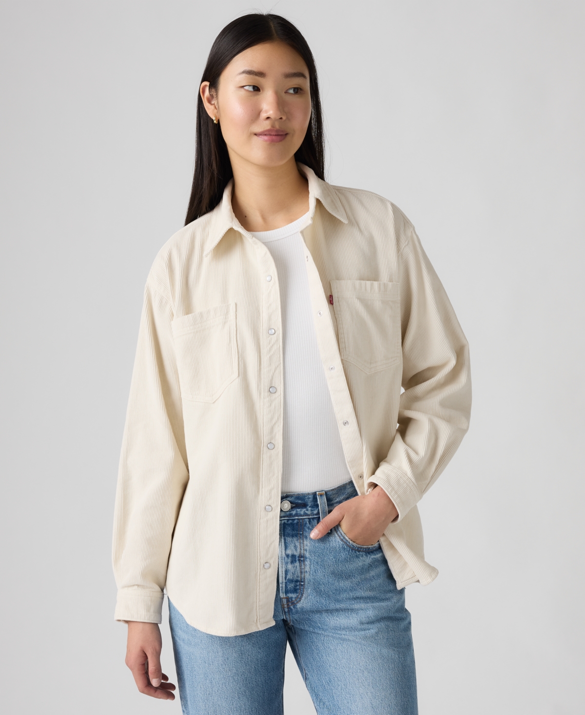 Levi's Women's Iris Long Sleeve Overshirt In White