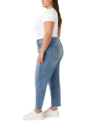 Plus Size Vintage Straight Ankle Jeans