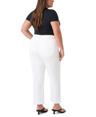 Plus Size Vintage Straight Ankle Jeans