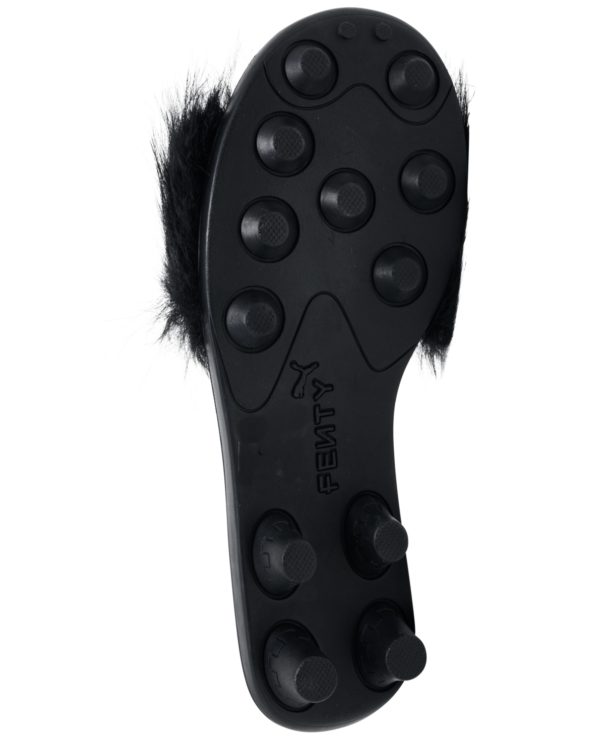 Puma X Fenty Faux Fur Slide In Black