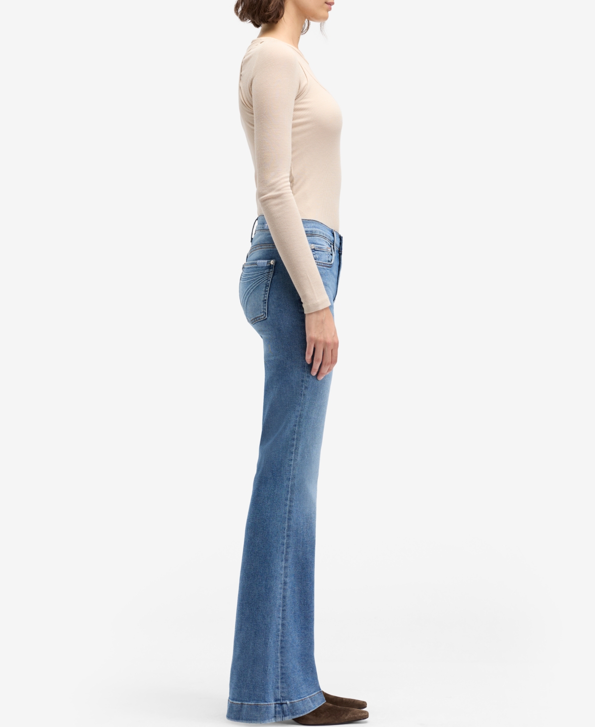 7 For All Mankind Women's Mid Rise Dojo Tailorless Jeans