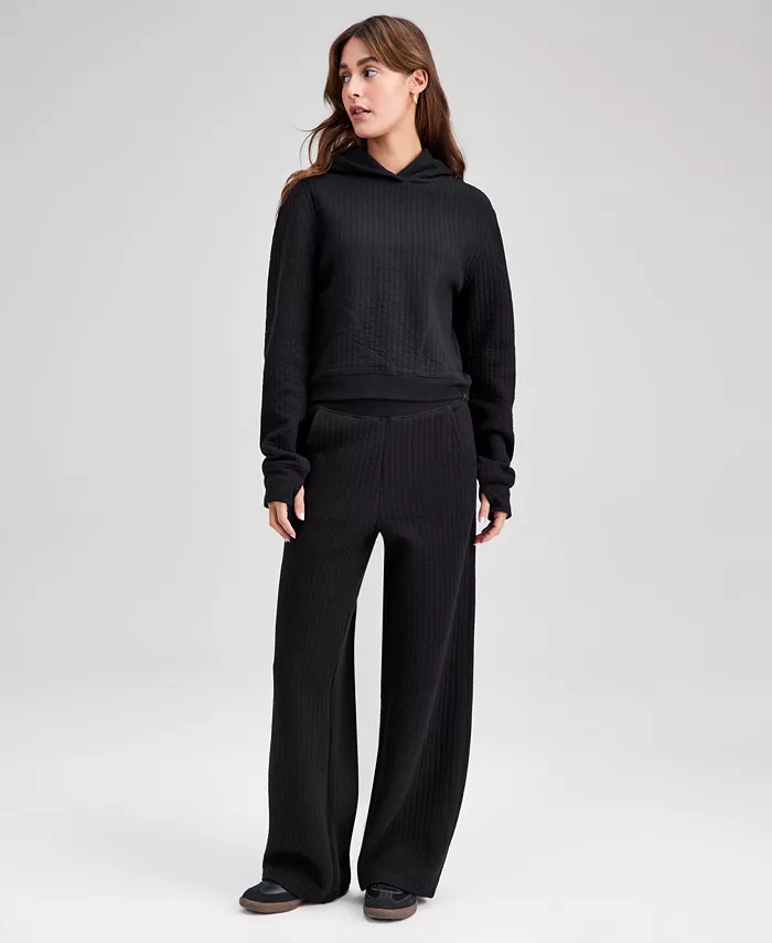 Women's Quilted Wide-Leg Lounge Pants - thumbnail 5
