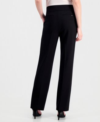 Women's Compression Mid-Rise Pull-On Slash-Pocket Pants