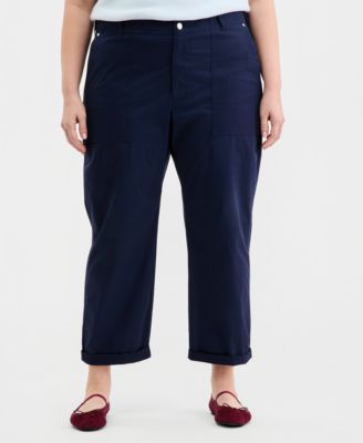 Trendy Plus Size Utility Pocket Ankle Pants, Macy's Exclusive