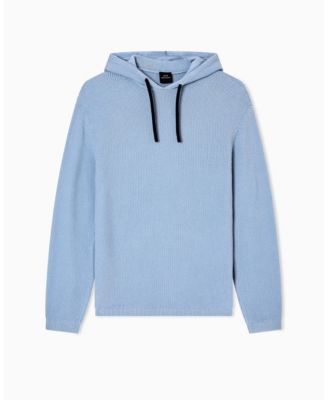 Men's Waffle Knit Hoodie Sweater