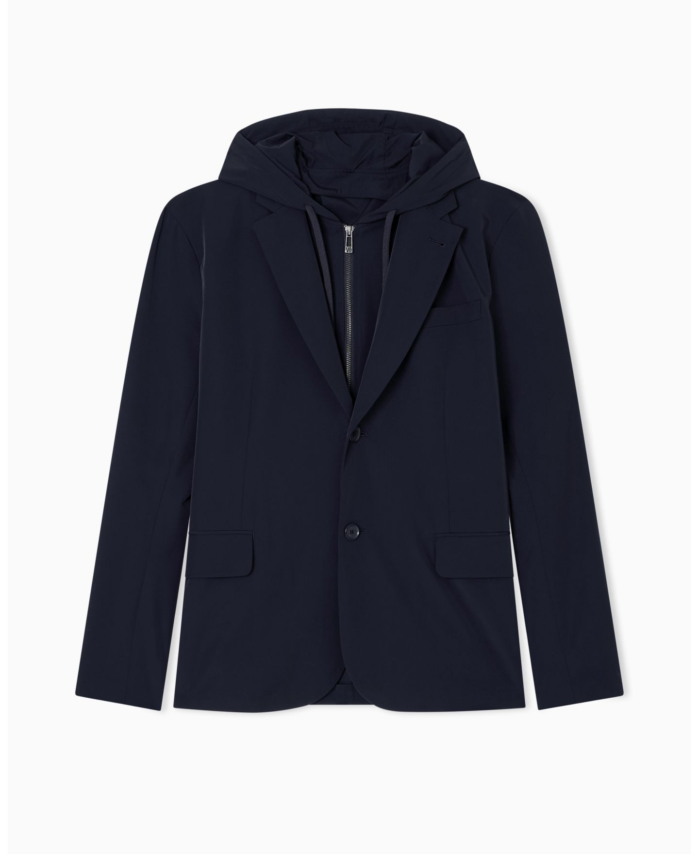 Мужской пиджак A|X Armani Exchange Stretch Nylon Blazer, цвет: Глубокий тёмно-синий — фото 5