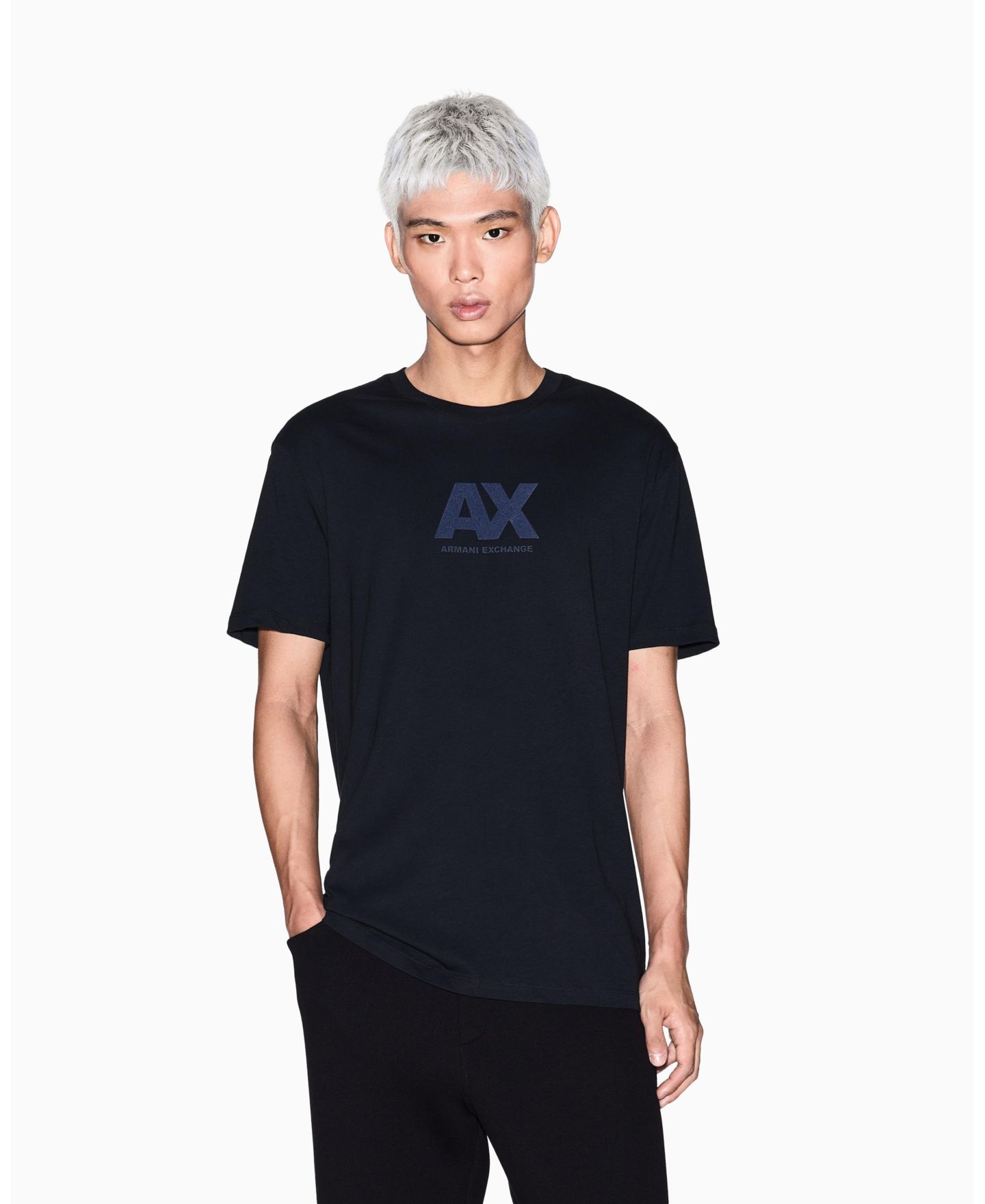 Мужская футболка A|X Armani Exchange Center Chest Graphic, цвет: Чёрный — фото 1