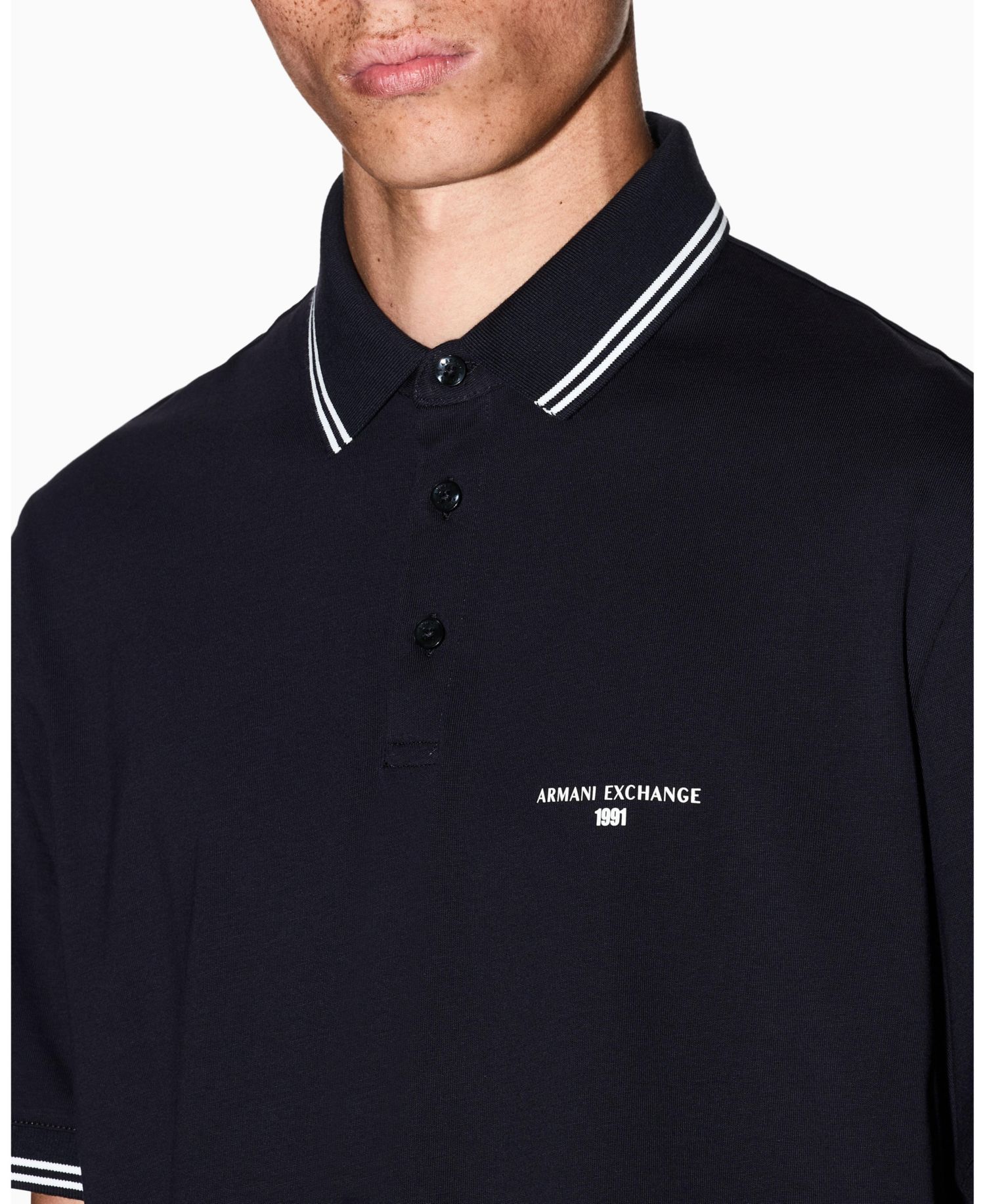 Men's Jersey Collar Tipping Polo Shirt
