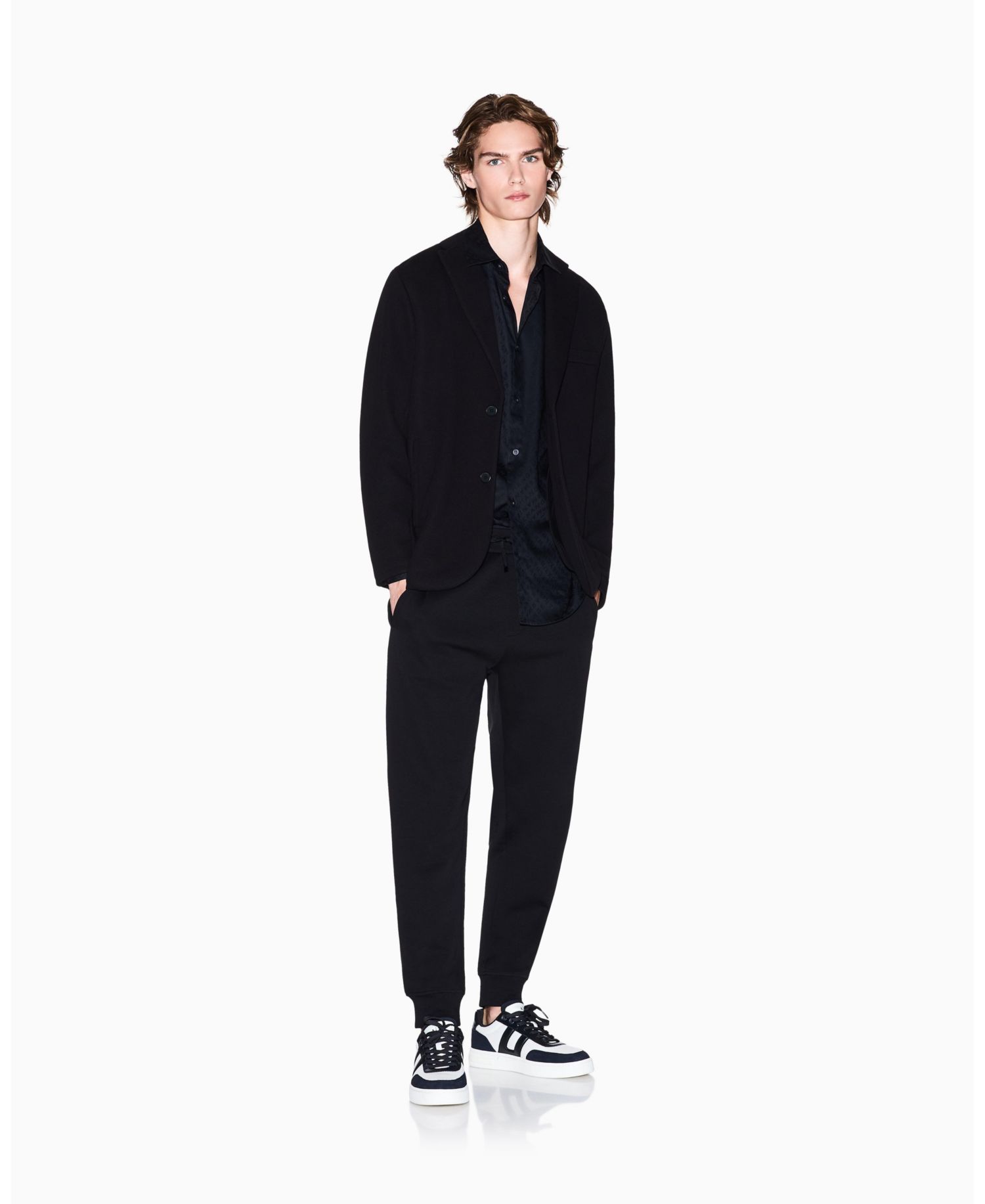 Men's Allover Logo Jacquard Woven Shirt