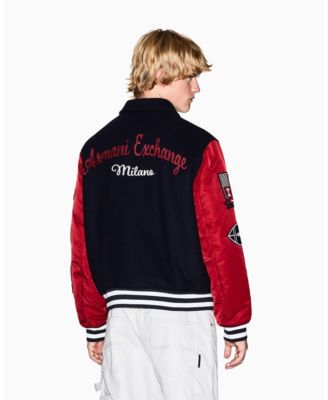 Men's Color Block Multi Badge Bomber Jacket