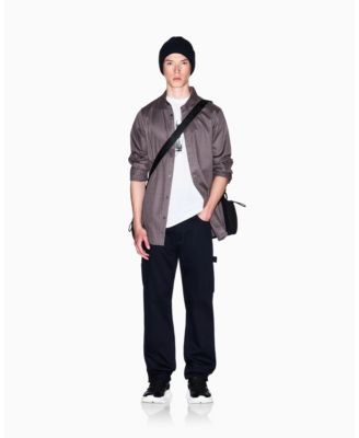 Men's Cotton Jacquard Wording Graphic Shirt