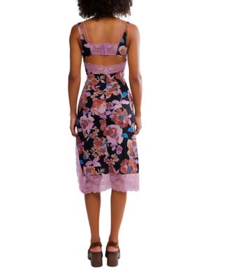 Women's Party Crasher Printed Midi Slip Gown