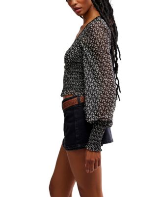 Women's Dottie Bow Printed Top