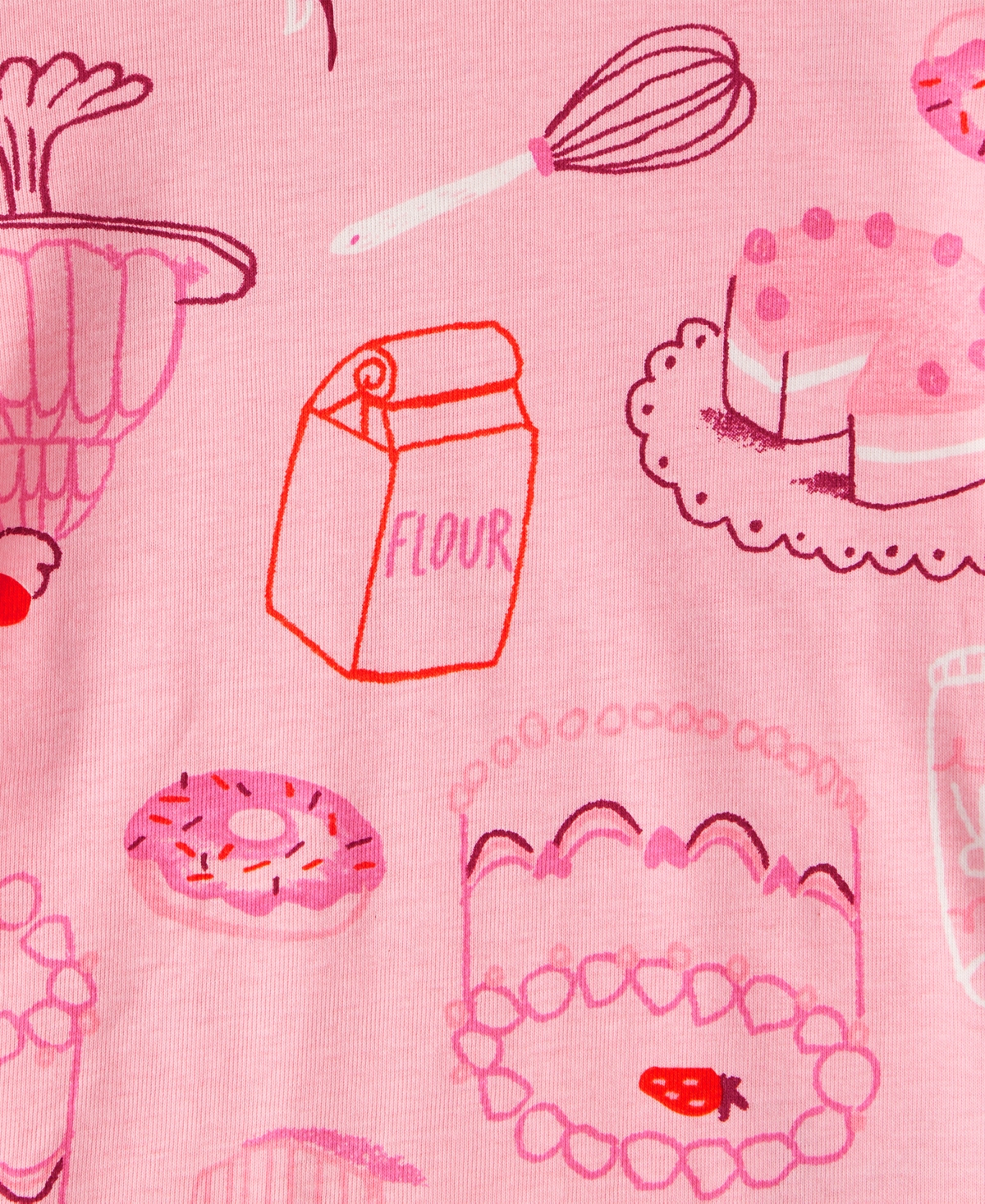 Carter's Girls Toddler 2t-5t 4-piece Desserts Snug Fit Long-sleeve Top And Pants Pajama Set In Multi