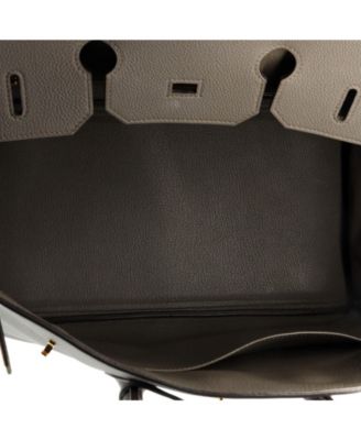 Birkin 35 Handbag Grey Togo with Gold Hardware