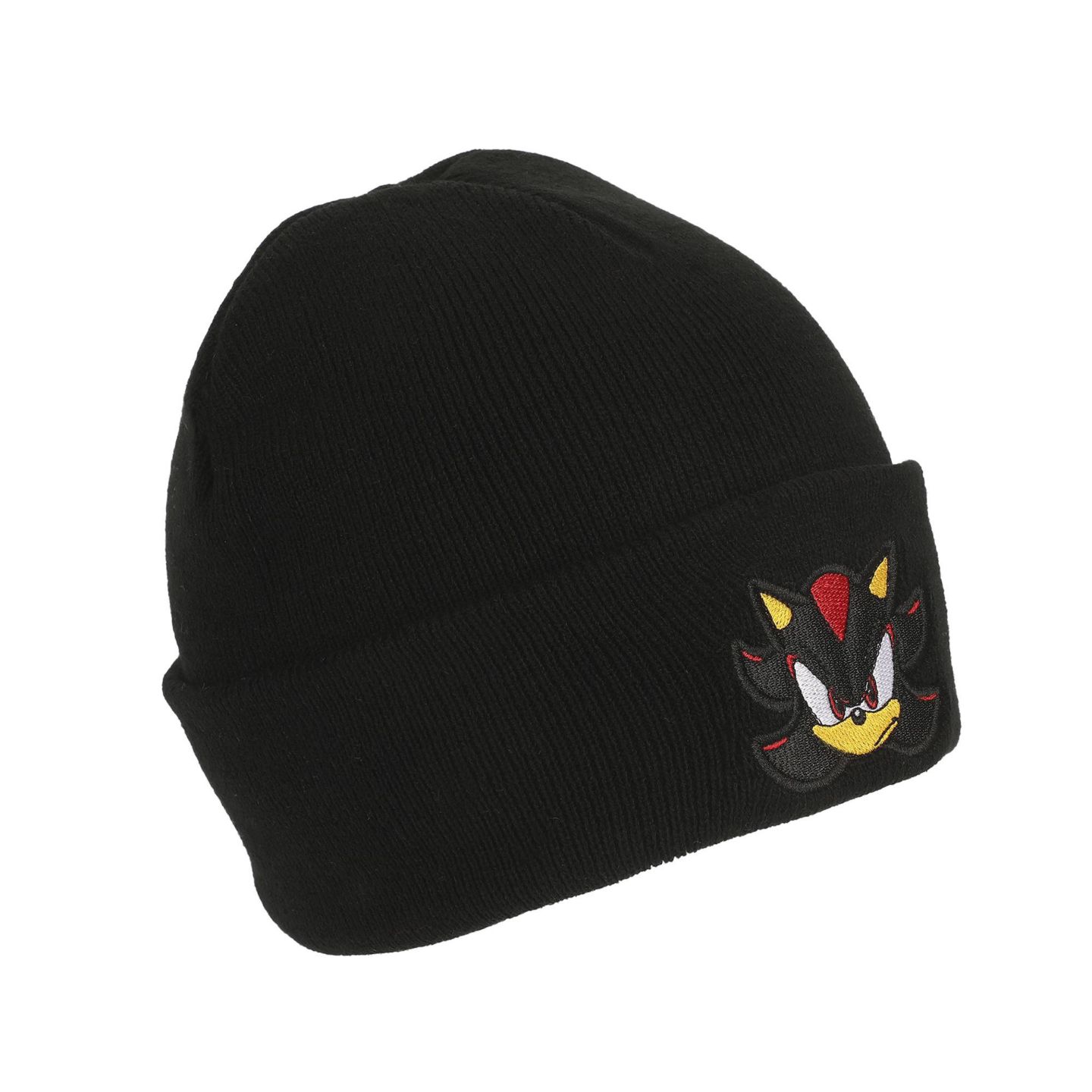 Мужская шапка Sonic the Hedgehog Shadow Embroidery Acrylic Knit Standard Cuff, цвет: Теневой чёрный — фото 2