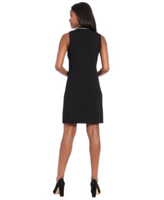 Women's Embellished Sleeveless Sweater Dress