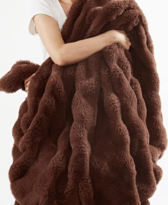 Bubble Faux Fur 3-Pc. Comforter Set, Full/Queen