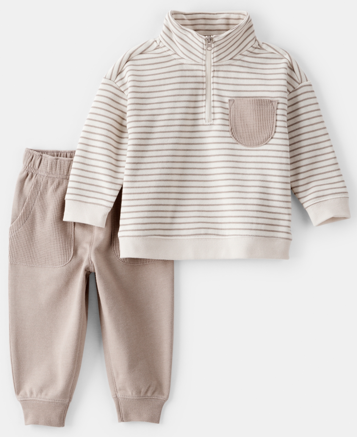 Carter's Baby Boys 2-piece Long-sleeve Top And Joggers Set In Multi